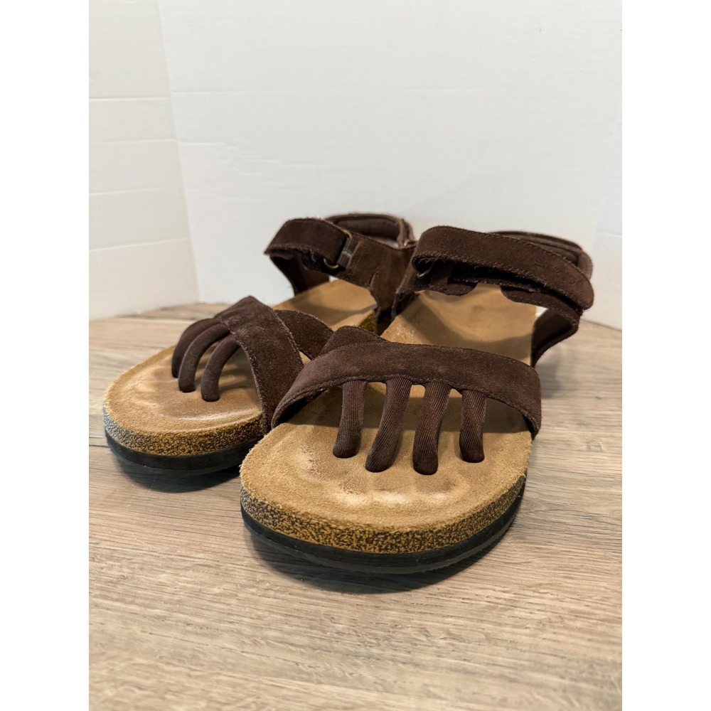 Wellrox Womens Dune Brown Suede 5 Toe Separator Yoga Sandals Size 10